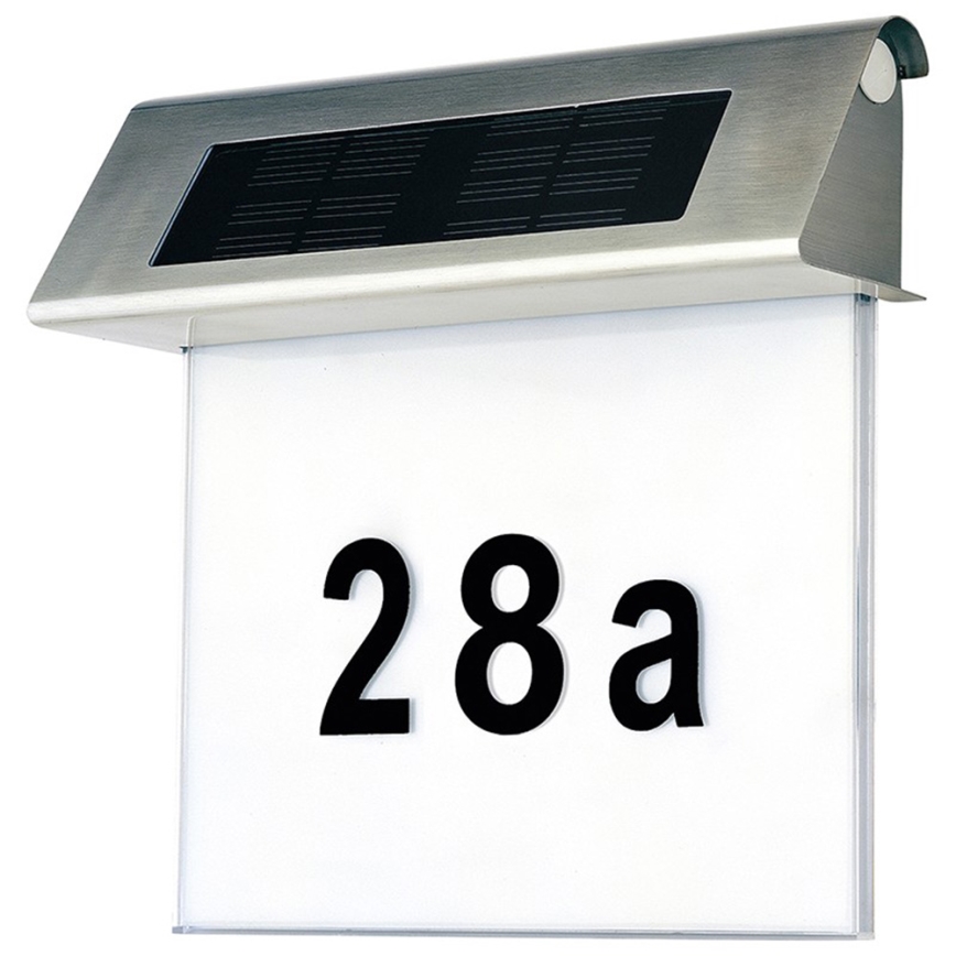 LED Solární domovní číslo LED/2x0,07W/2,4V 1200 mAh IP44