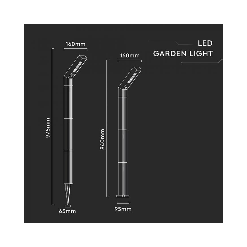 LED Solární lampa 2v1 LED/1,5W/3,7V IP65 1500 mAh