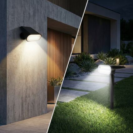 LED Solární lampa 2v1 LED/3,7V 1200 mAh IP54 černá