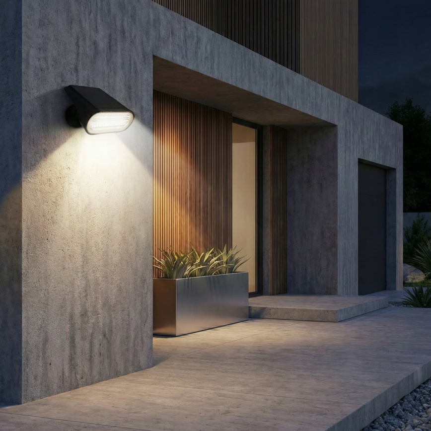 LED Solární lampa 2v1 LED/3,7V 1200 mAh IP54 černá