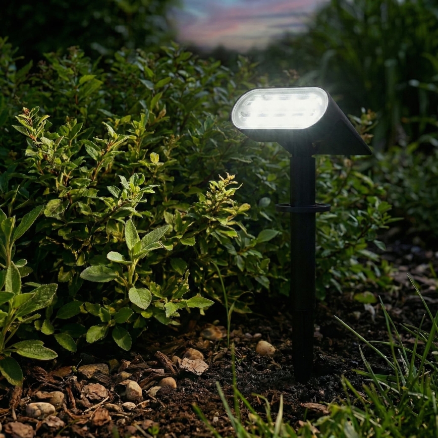 LED Solární lampa 2v1 LED/3,7V 1200 mAh IP54 černá