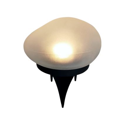 LED Solární lampa 2xLED/1,2V 300 mAh IP44 černá/bílá