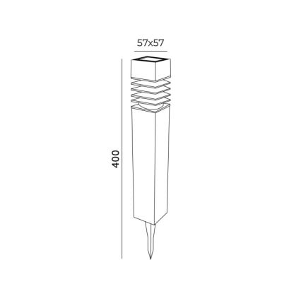 LED Solární lampa AURORA LED/1xAAA 4000K IP44 100 mAh
