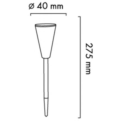 LED Solární lampa BALANCE LED/1,2V IP44 žlutá