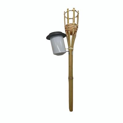 LED Solární lampa BAMBOO LED/1,2V 150 mAh 1800K 56 cm IP44 béžová