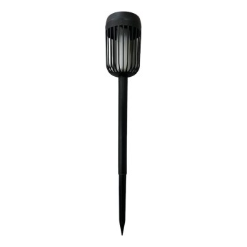 LED Solární lampa FLAME LED/1,2V 100 mAh 1800K 37 cm IP44 černá