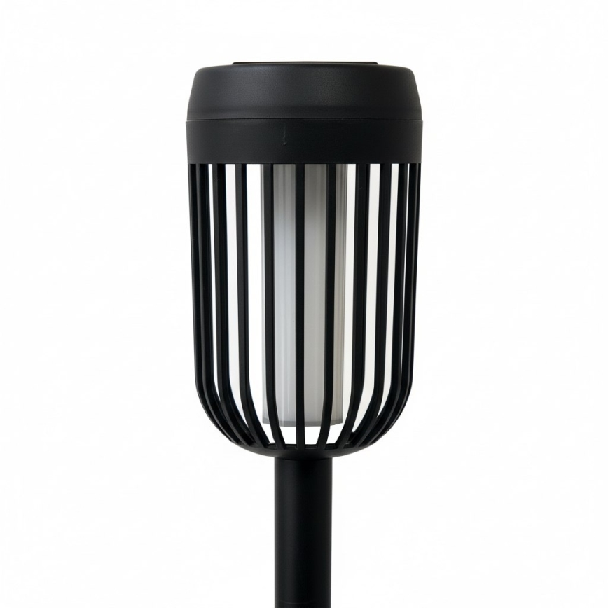 LED Solární lampa FLAME LED/1,2V 100 mAh 1800K 37 cm IP44 černá
