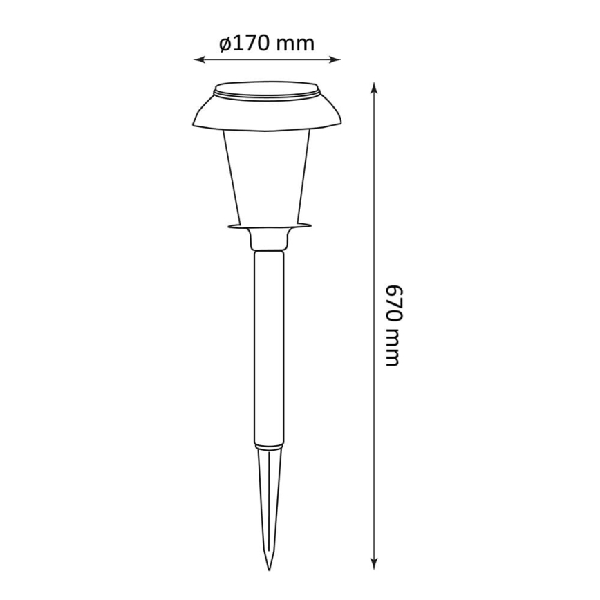 LED Solární lampa GENEVA LED/1,2V IP44