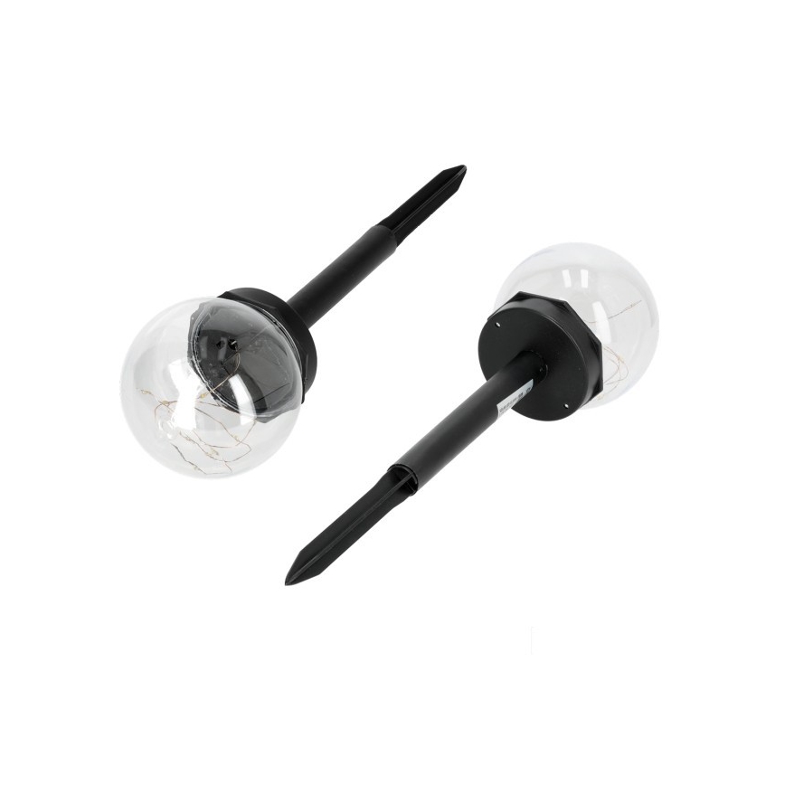 LED Solární lampa GLEAM LED/1,2V 3000K IP44 40 mAh čirá/černá