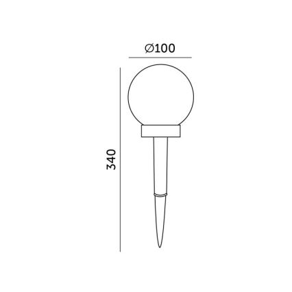 LED Solární lampa GLEAM LED/1,2V 3000K IP44 40 mAh čirá/černá