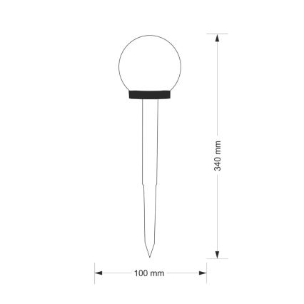 LED Solární lampa KULA LED/1,2V IP44