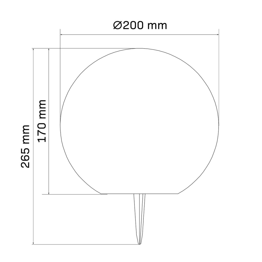 LED Solární lampa KULA LED/3,2V 3000/4000/6500K pr. 20 cm 500 mAh IP65 bílá