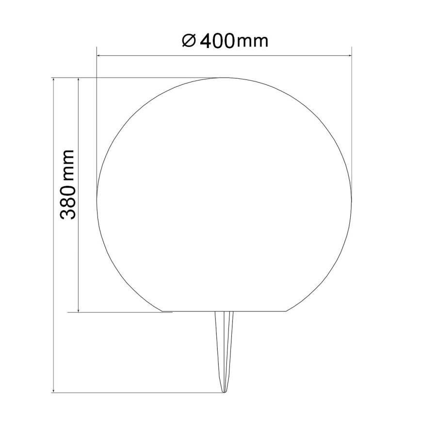 LED Solární lampa KULA LED/3,7V 3000/4000/6500K pr. 40 cm 2000 mAh IP65 bílá
