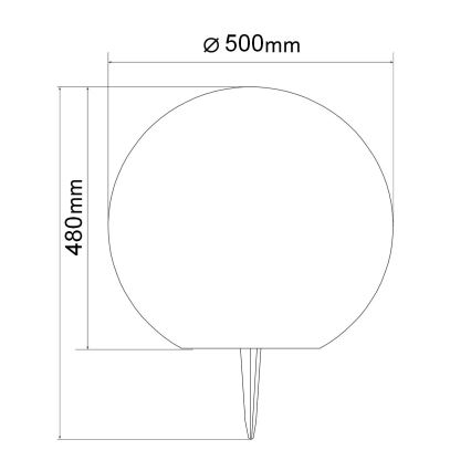 LED Solární lampa KULA LED/3,7V 3000/4000/6500K pr. 50 cm 2000 mAh IP65 bílá