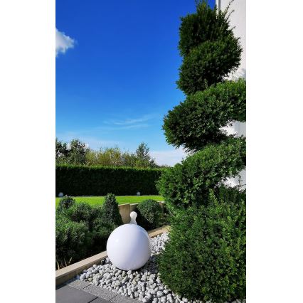 LED Solární lampa LED/1,2V 6500K 200 mAh pr. 30 cm IP44 bílá/černá