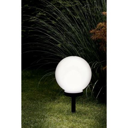 LED Solární lampa LED/1,2V 6500K 200 mAh pr. 30 cm IP44 bílá/černá