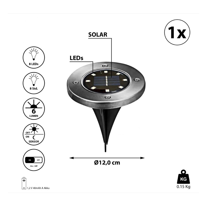 LED Solární lampa LED/1,2V IP44