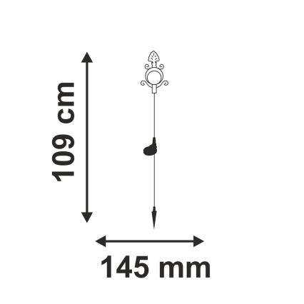 LED Solární lampa LED/1,2V IP44 žlutá