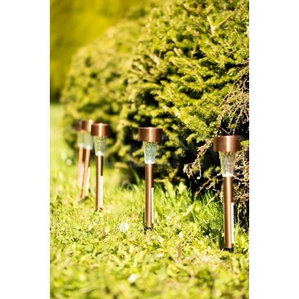 LED Solární lampa LED/2V 40 mAh IP44 měděná