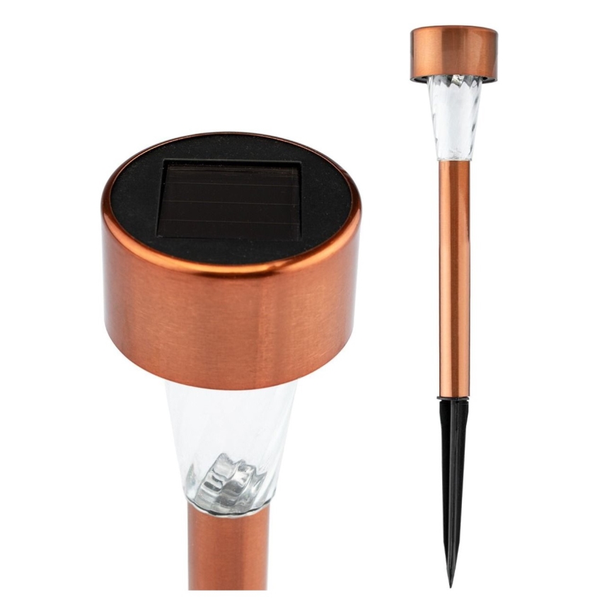 LED Solární lampa LED/2V 40 mAh IP44 měděná