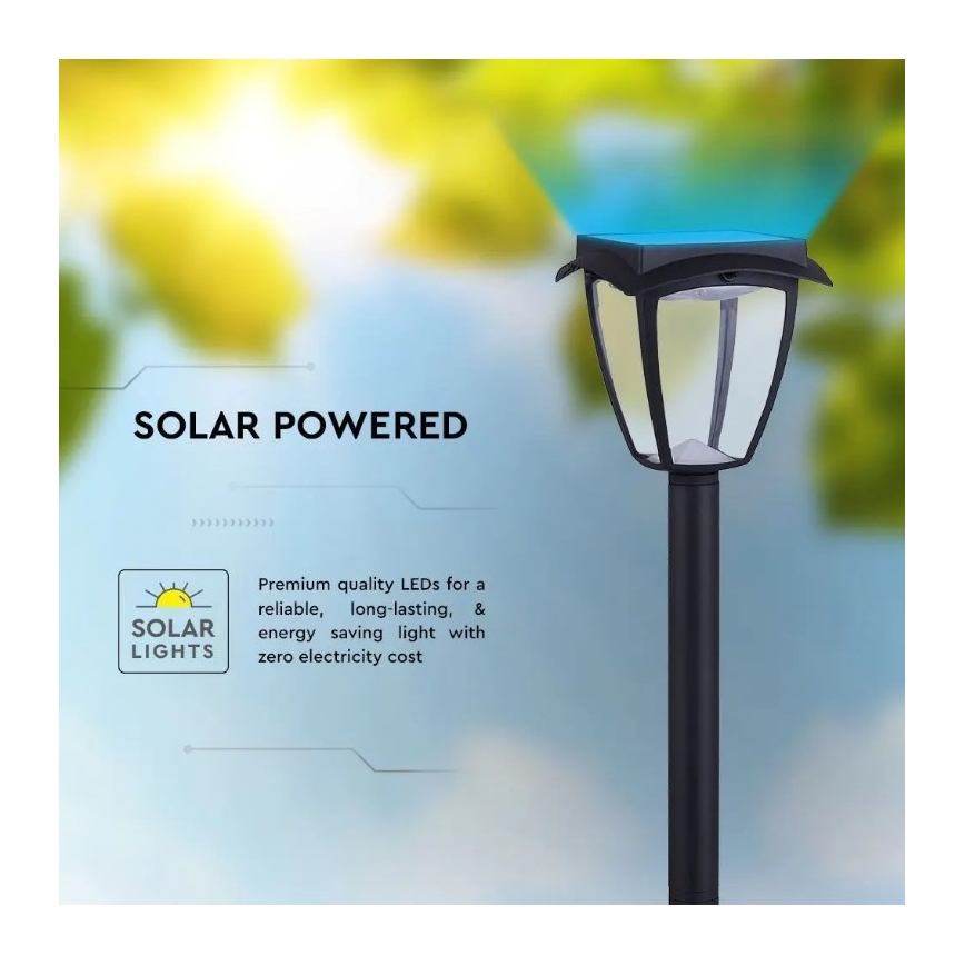 LED Solární lampa LED/2W/230V 93 cm 3000/6000K IP65 2200 mAh