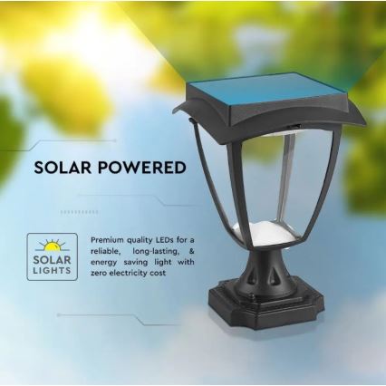 LED Solární lampa LED/2W/3,7V 3000/6000K IP65 2200 mAh