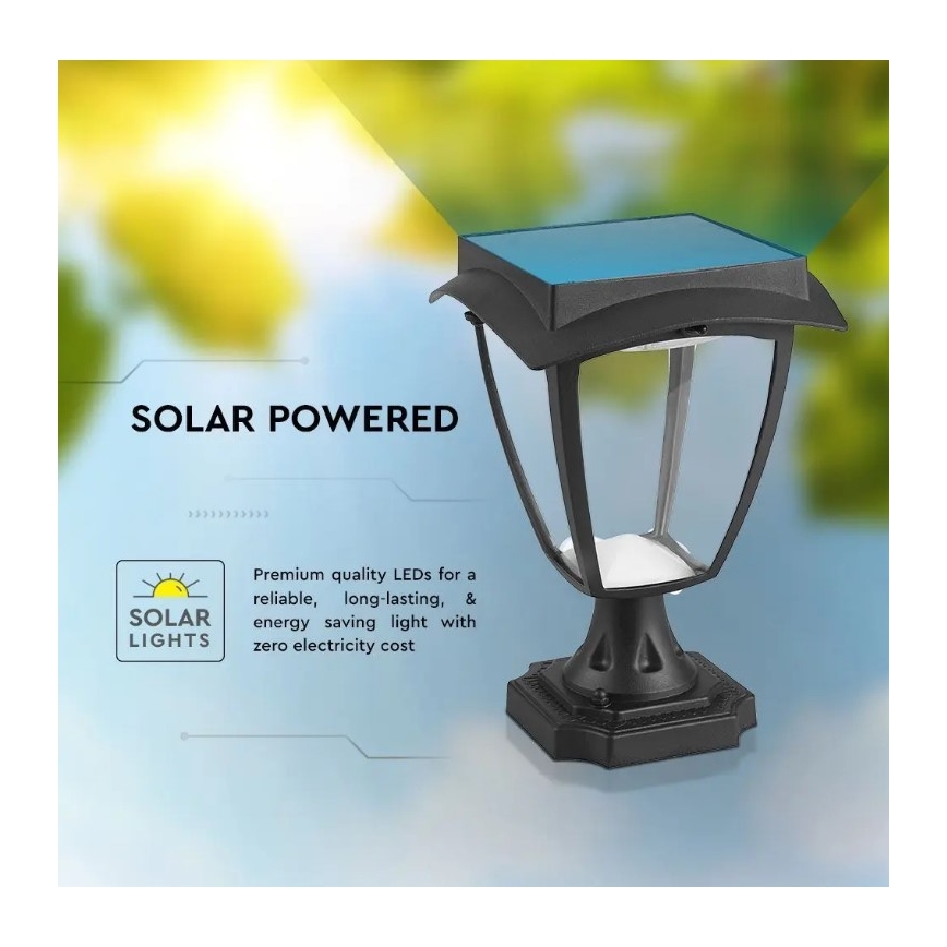 LED Solární lampa LED/2W/3,7V 3000/6000K IP65 2200 mAh