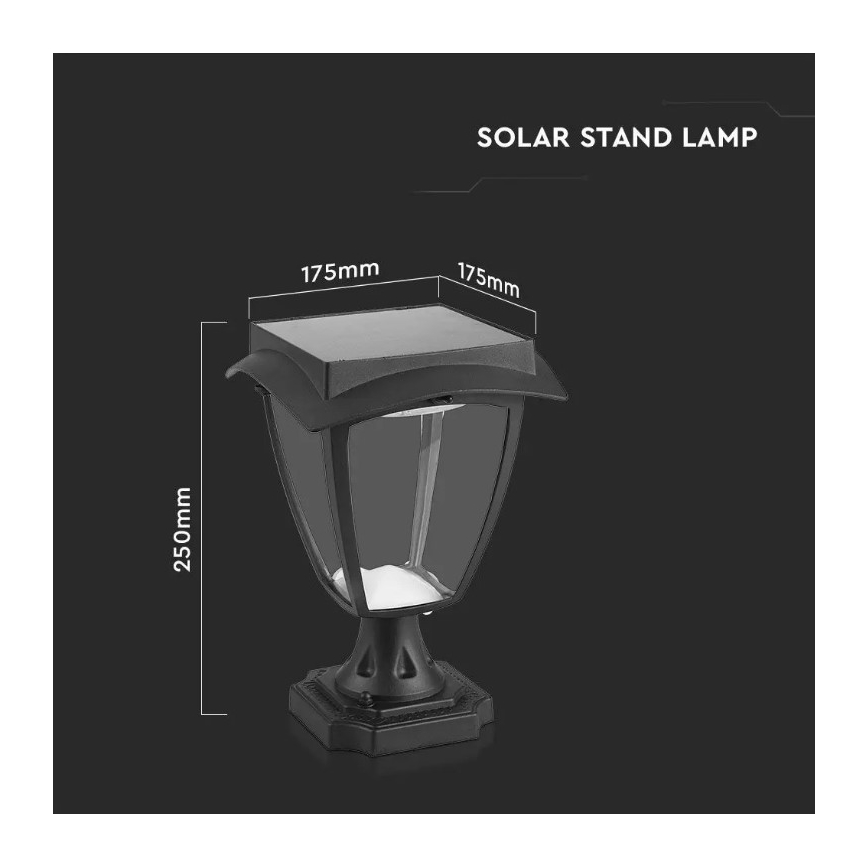 LED Solární lampa LED/2W/3,7V 3000/6000K IP65 2200 mAh