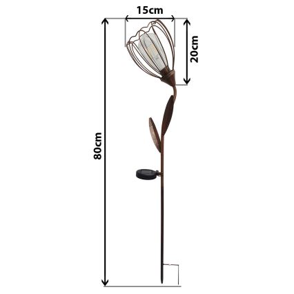 LED Solární lampa LILLY 1xE27/1,2V IP44