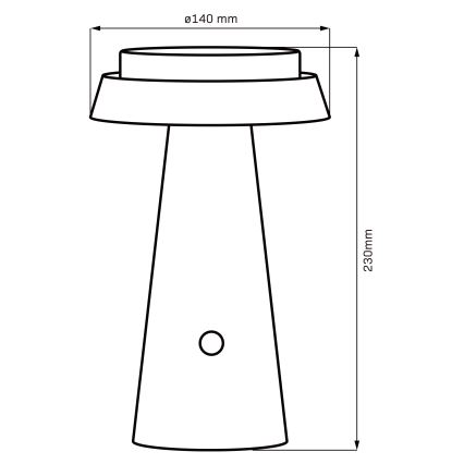 LED Stmívatelná dotyková solární lampa MARAKESZ LED/3,7V USB 3600 mAh 1800/2700/3000K IP54 šedá