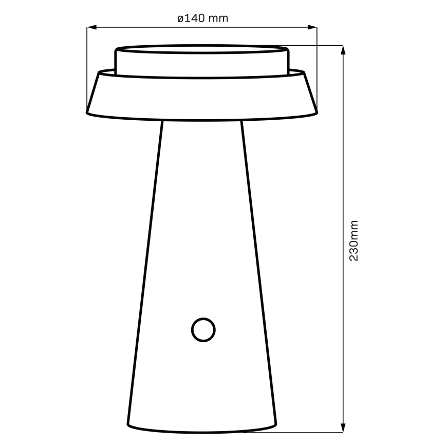 LED Stmívatelná dotyková solární lampa MARAKESZ LED/3,7V USB 3600 mAh 1800/2700/3000K IP54 šedá
