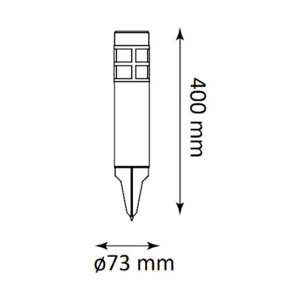 LED Solární lampa MARK LED/1,2V 200 mAh IP44