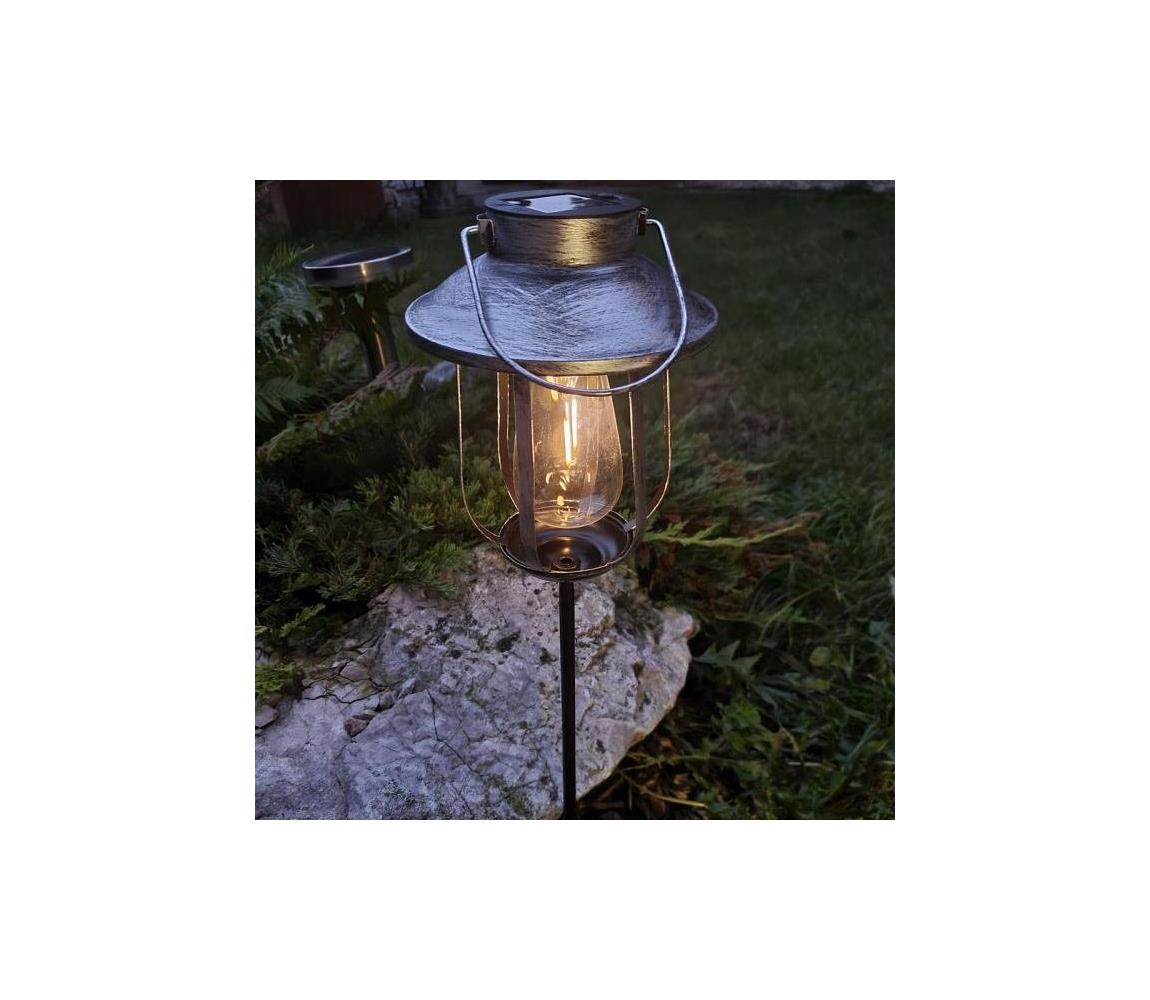 Baterie centrum LED Solární lampa MOLLY 1xE27/1,2V IP44 BC0415
