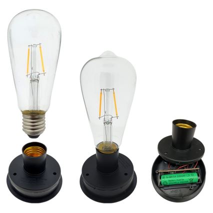 LED Solární lampa MOLLY 1xE27/1,2V IP44