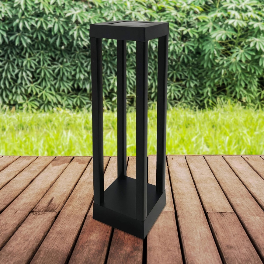 LED Solární lampa PALERMO LED/3,7V 500 mAh 46 cm IP44 černá
