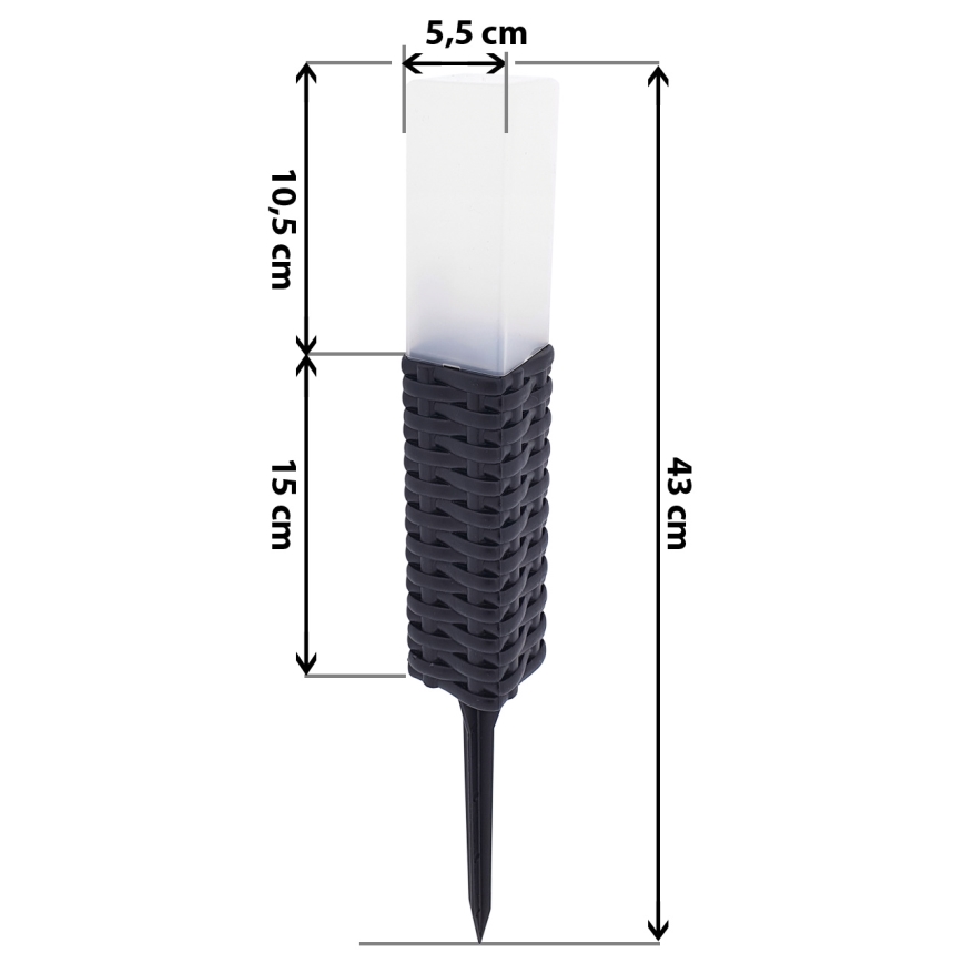 LED Solární lampa RABBIA LED/1,2V 300 mAh IP44