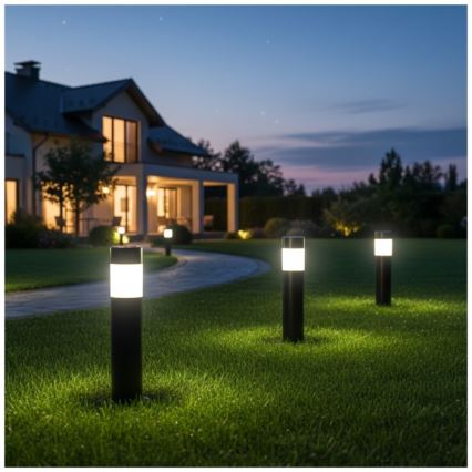 LED Solární lampa se senzorem AURORA LED/1xAAA 4000K IP44 100 mAh