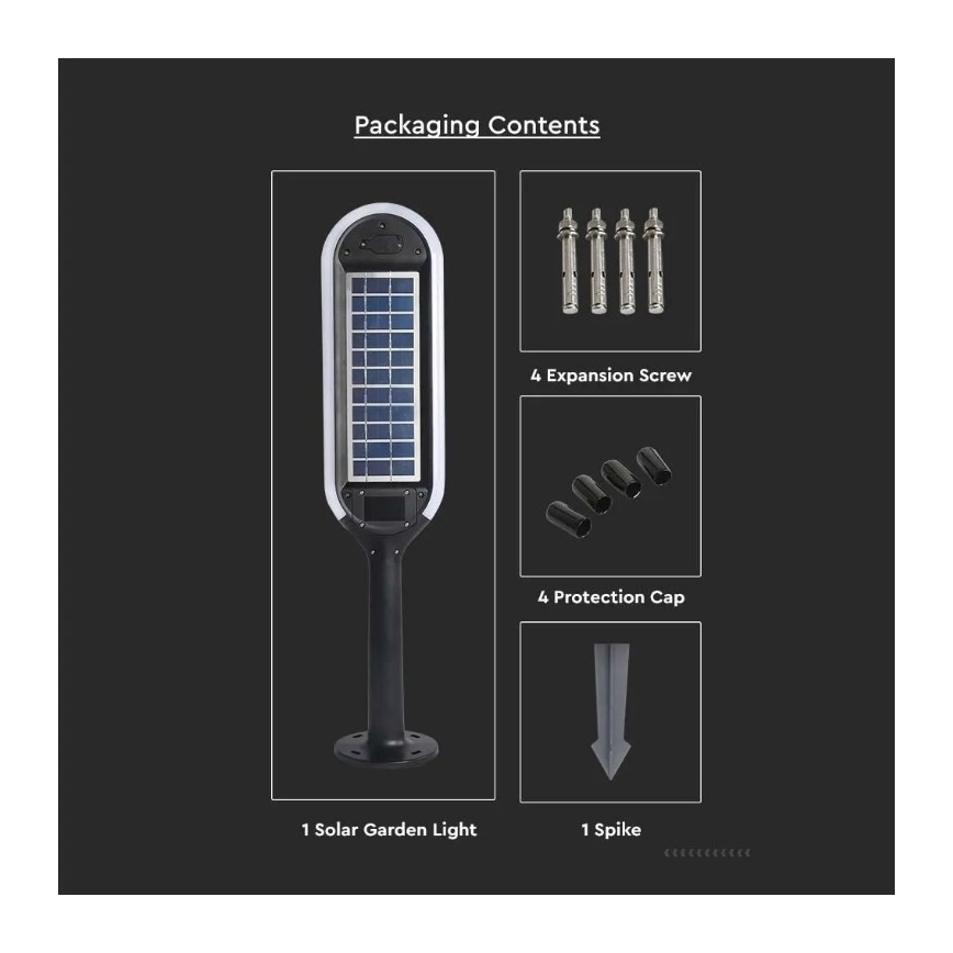 LED Solární lampa se senzorem BOLLARD LED/5W/5,5V 70 cm 3000K IP65