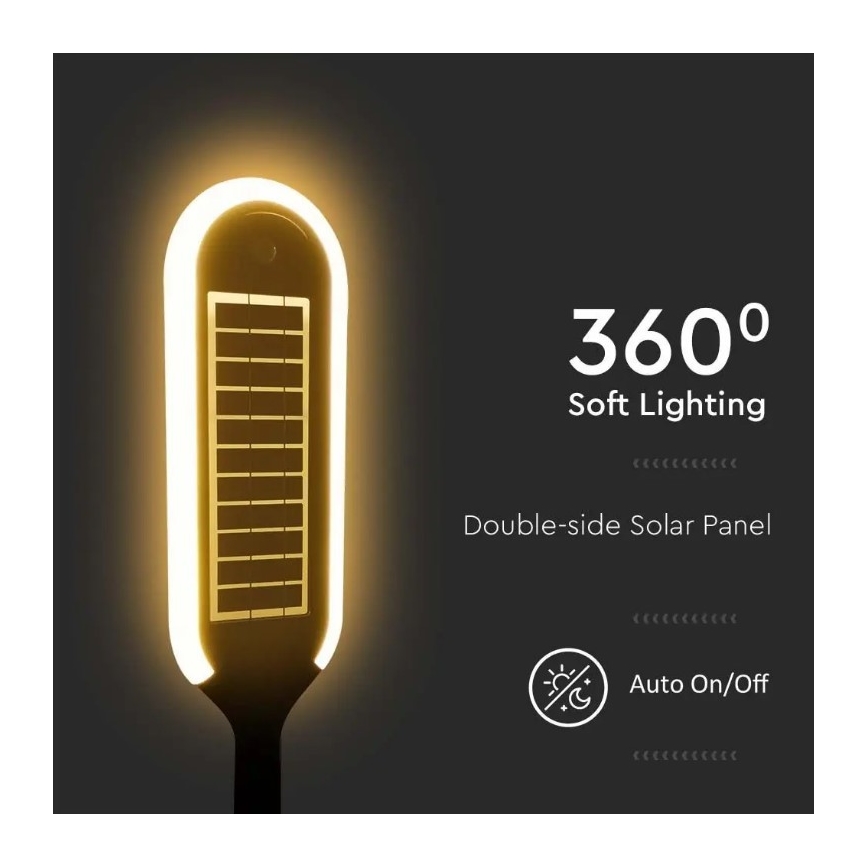 LED Solární lampa se senzorem BOLLARD LED/5W/5,5V 70 cm 3000K IP65
