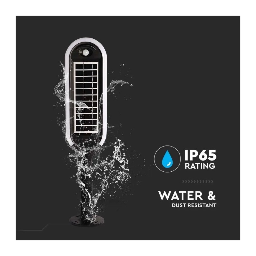 LED Solární lampa se senzorem BOLLARD LED/5W/5,5V 70 cm 3000K IP65