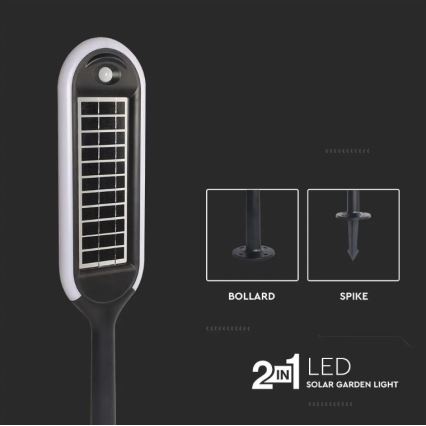 LED Solární lampa se senzorem BOLLARD LED/5W/5,5V 70 cm 4000K IP65