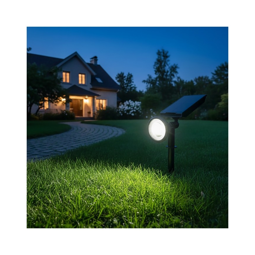 LED Solární lampa se senzorem LANCE LED/3,7V 6000K IP44 1500 mAh