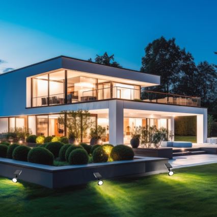 LED Solární lampa se senzorem LANCE LED/3,7V 6000K IP44 1500 mAh