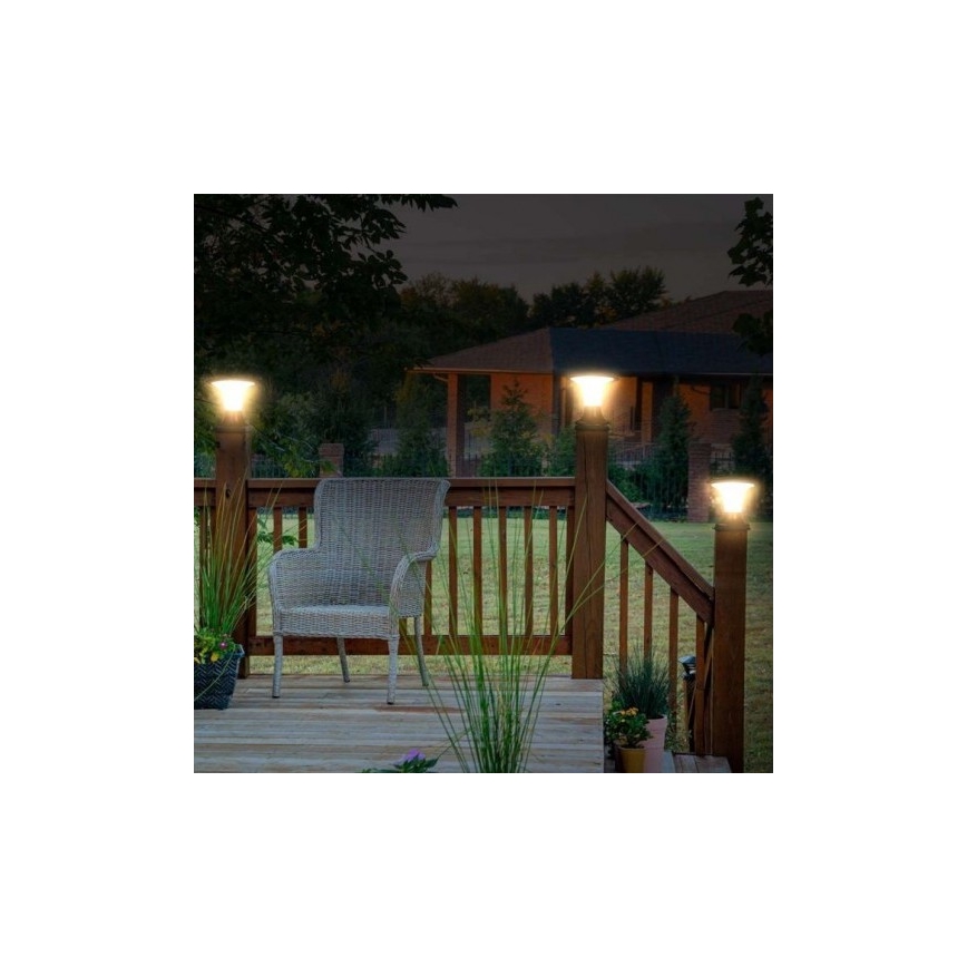 LED Solární lampa se senzorem LED/15W/3,2V 4000K/6000K IP65 6000 mAh