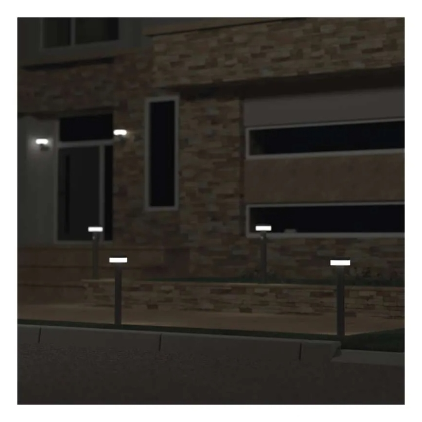 LED Solární lampa se senzorem LED/2W/3,7V 1200 mAh IP44 50 cm