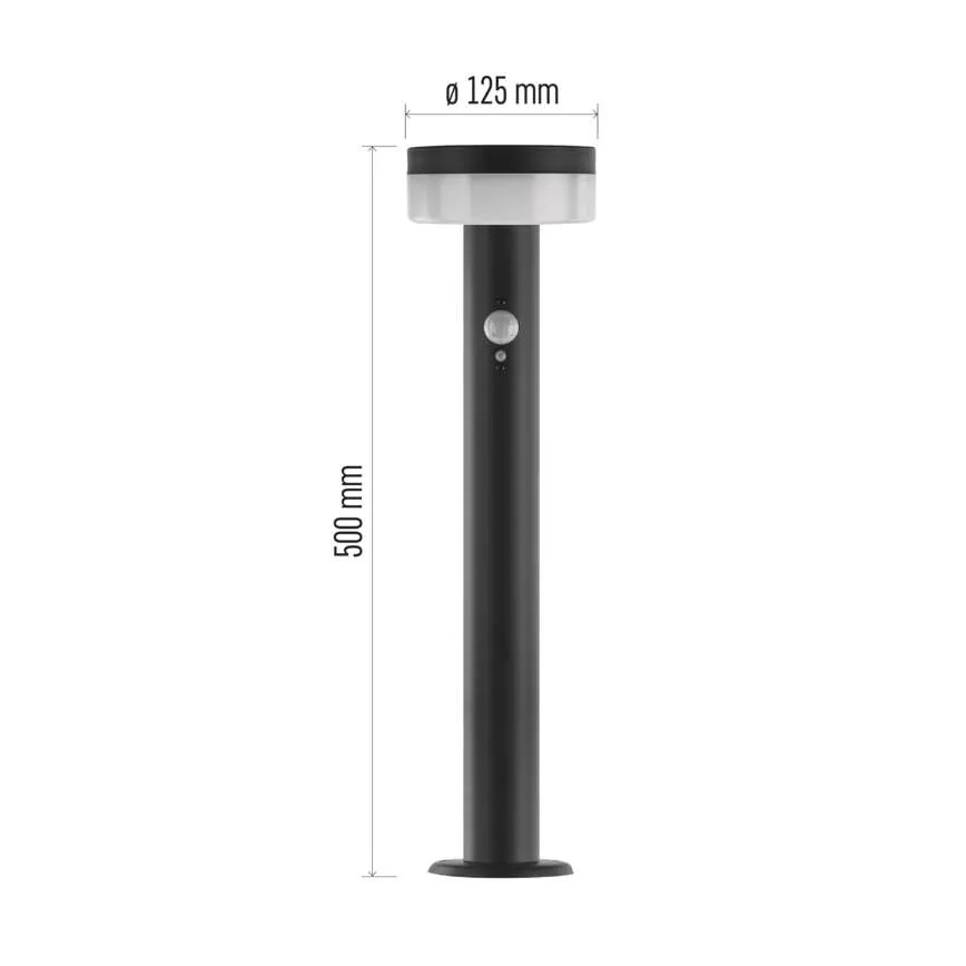 LED Solární lampa se senzorem LED/2W/3,7V 1200 mAh IP44 50 cm