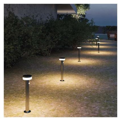 LED Solární lampa se senzorem LED/2W/3,7V 1200 mAh IP44 80 cm