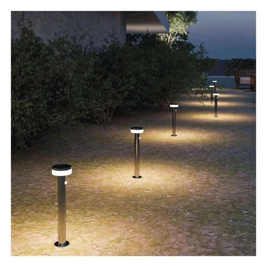 LED Solární lampa se senzorem LED/2W/3,7V 1200 mAh IP44 80 cm