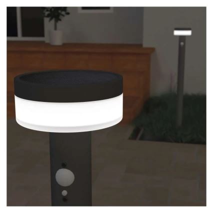 LED Solární lampa se senzorem LED/2W/3,7V 1200 mAh IP44 80 cm