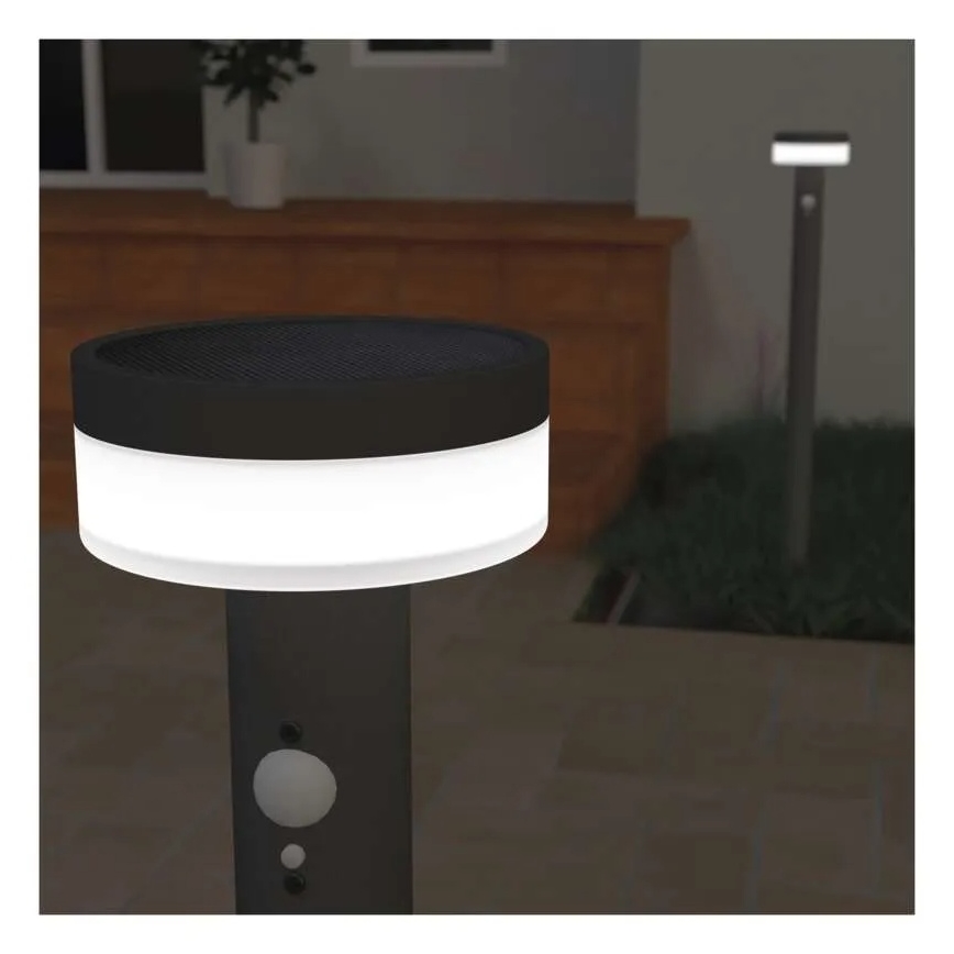 LED Solární lampa se senzorem LED/2W/3,7V 1200 mAh IP44 80 cm